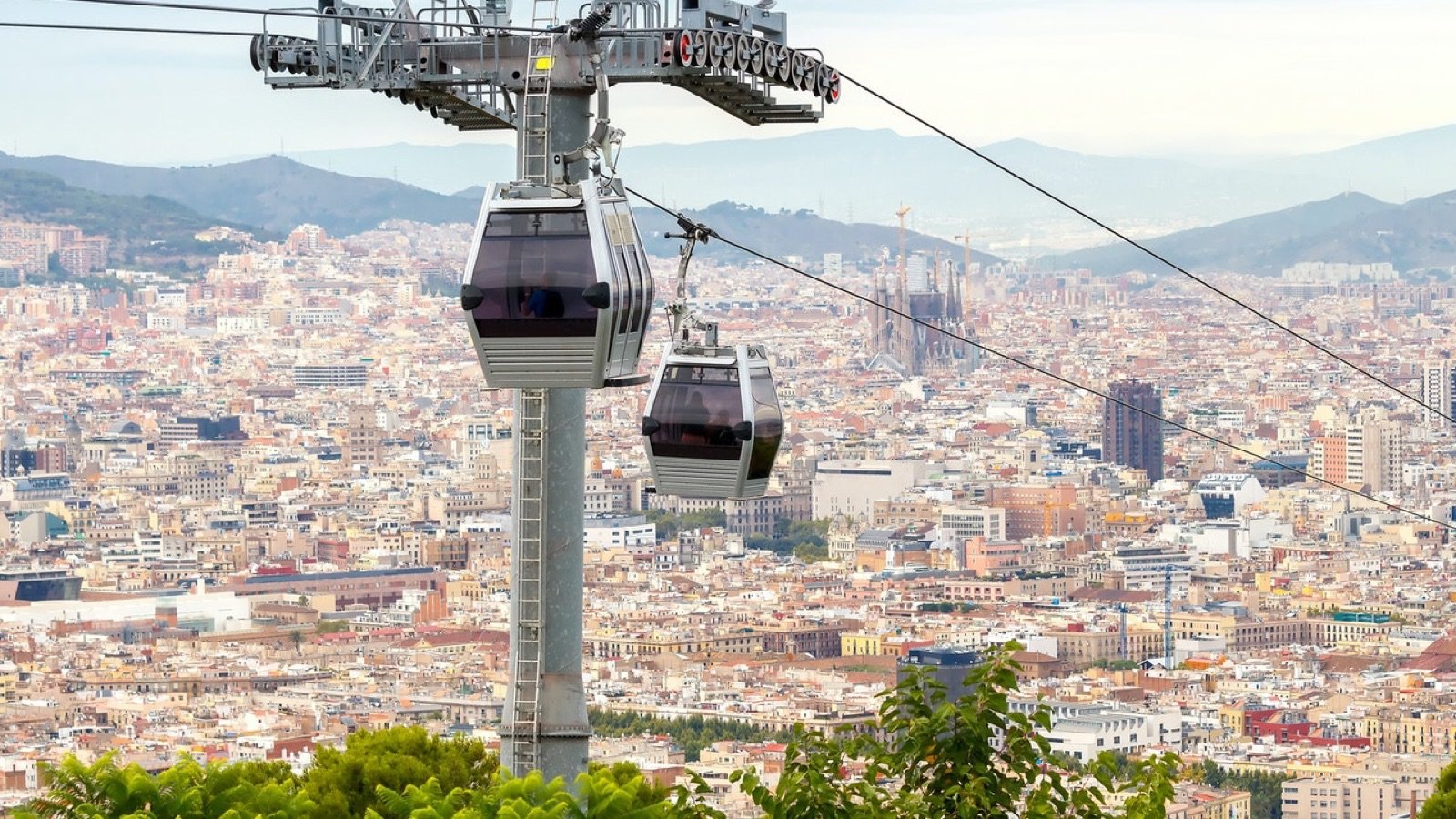Castell de Montjuïc station with city views