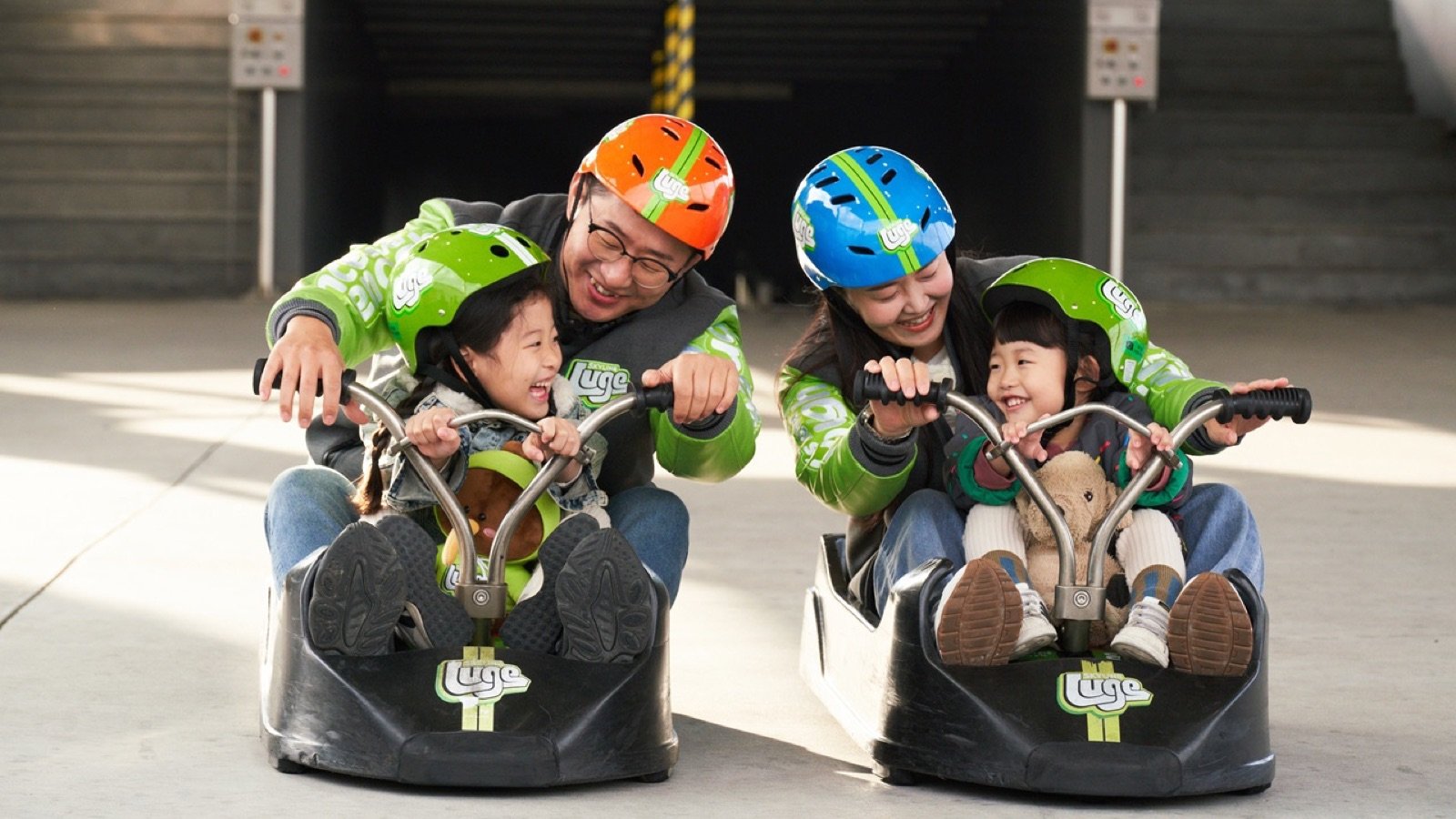 Participants enjoying the Luge ride