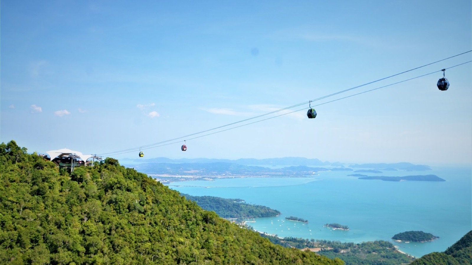 SkyBridge with curved suspension design