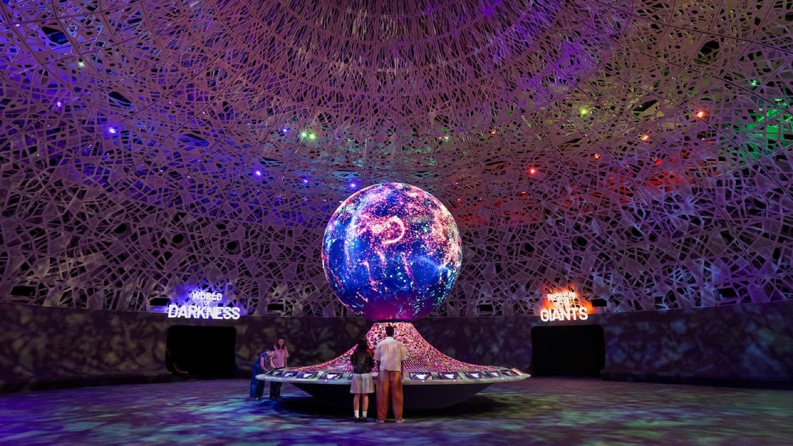 Visitors exploring the Realm of the Giants at Exploria