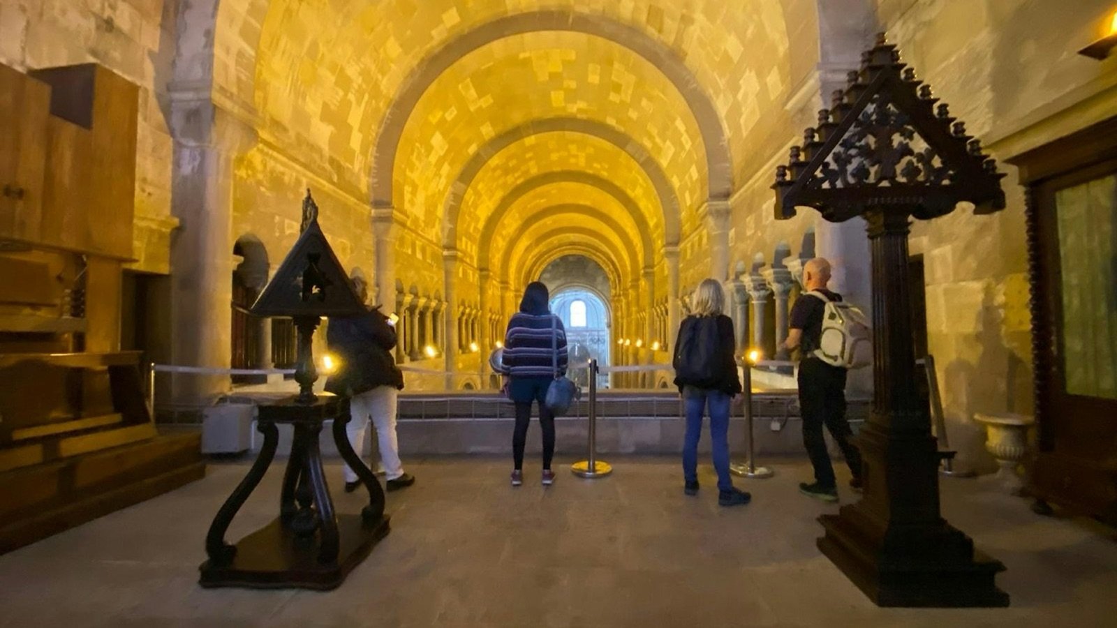 High Choir with stained-glass windows