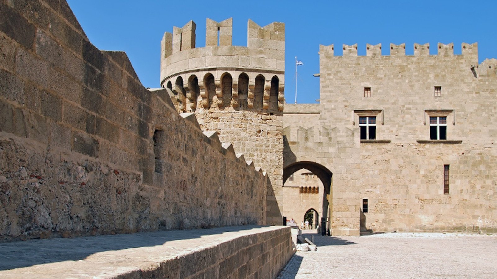 Gothic architecture inside the palace