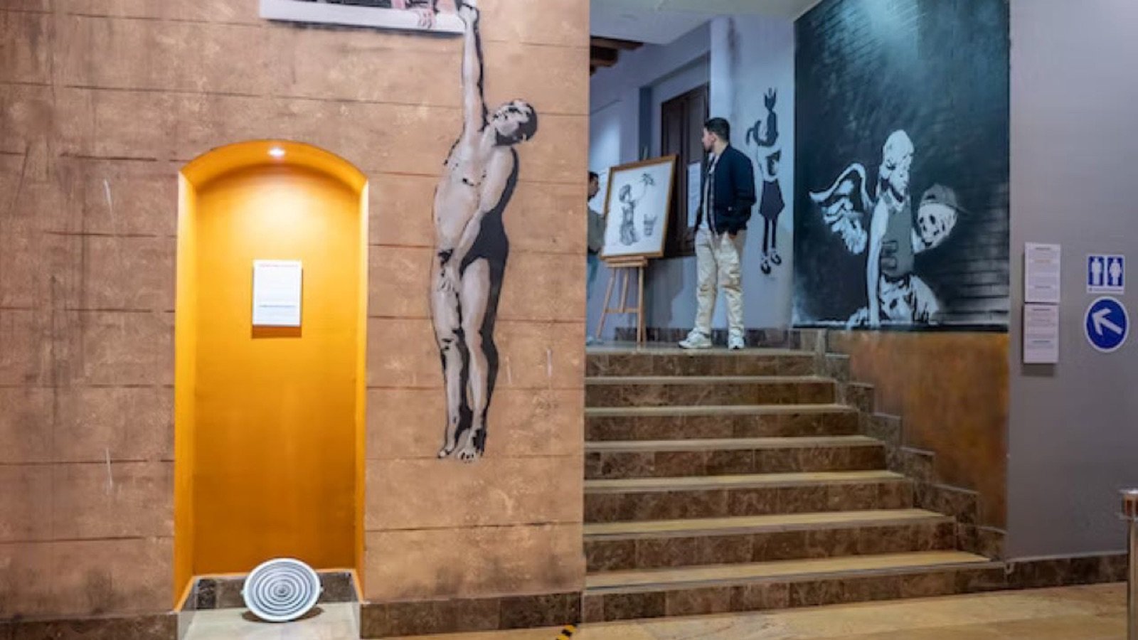 Designated photo area in the Banksy Museum