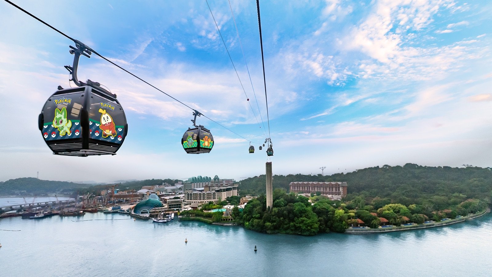 Singapore Cable Car SkyOrb Cabin with glass-bottom view