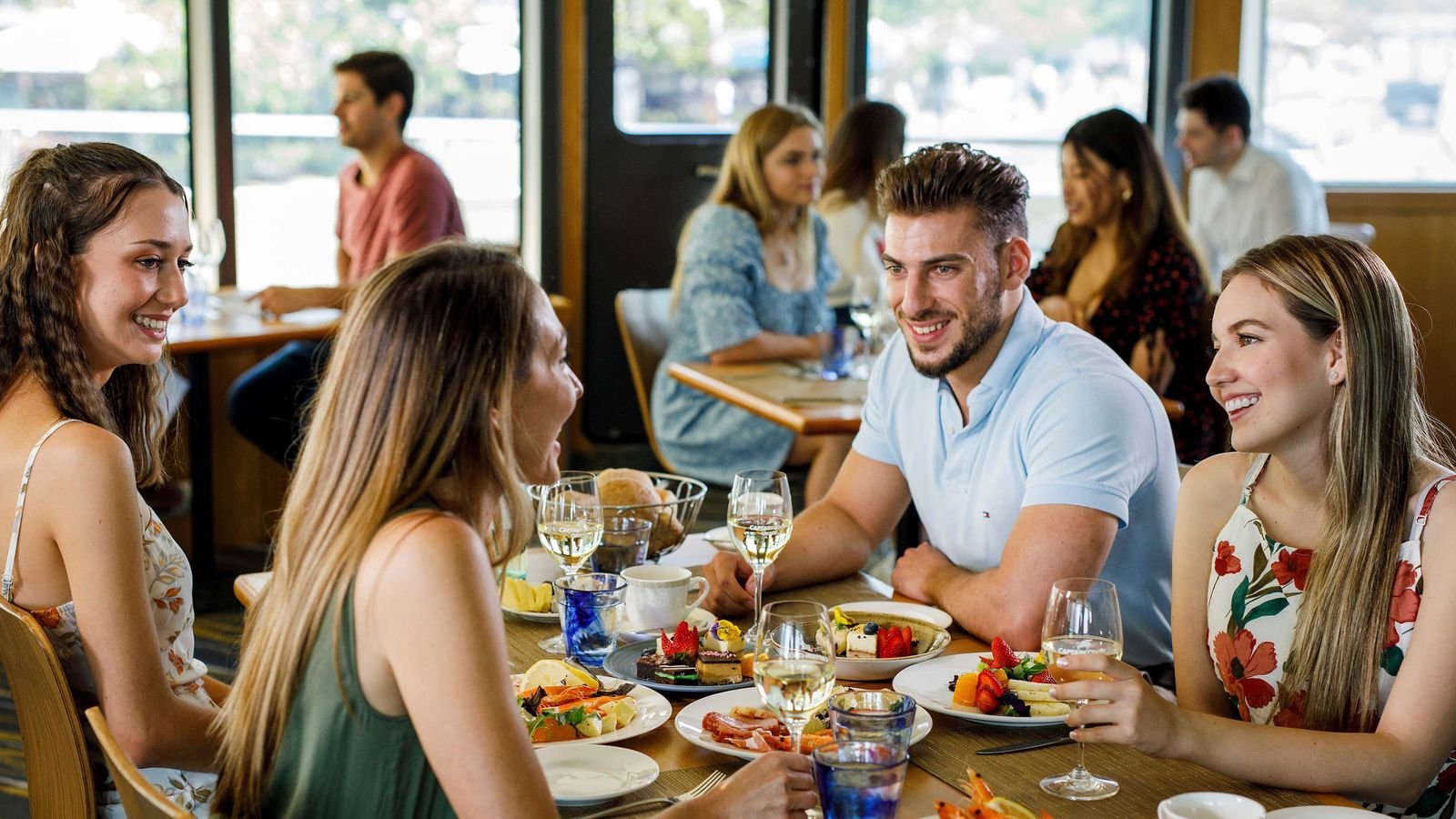 Captain Cook Cruises dining vessel cruising Sydney Harbour