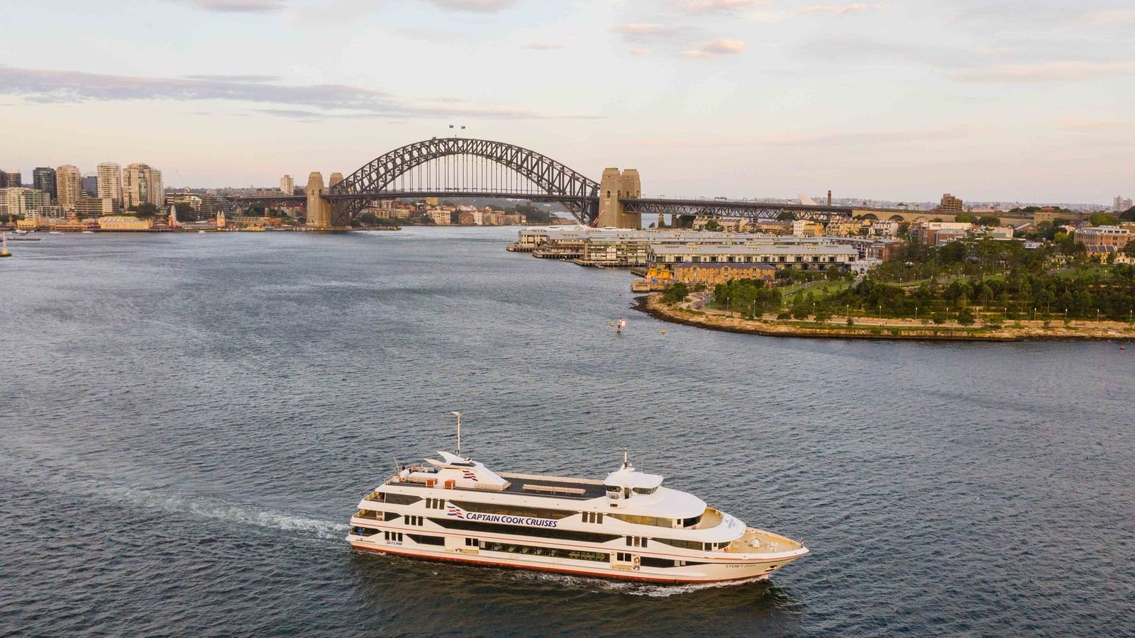 View of the Sydney Opera House from the open leisure deck