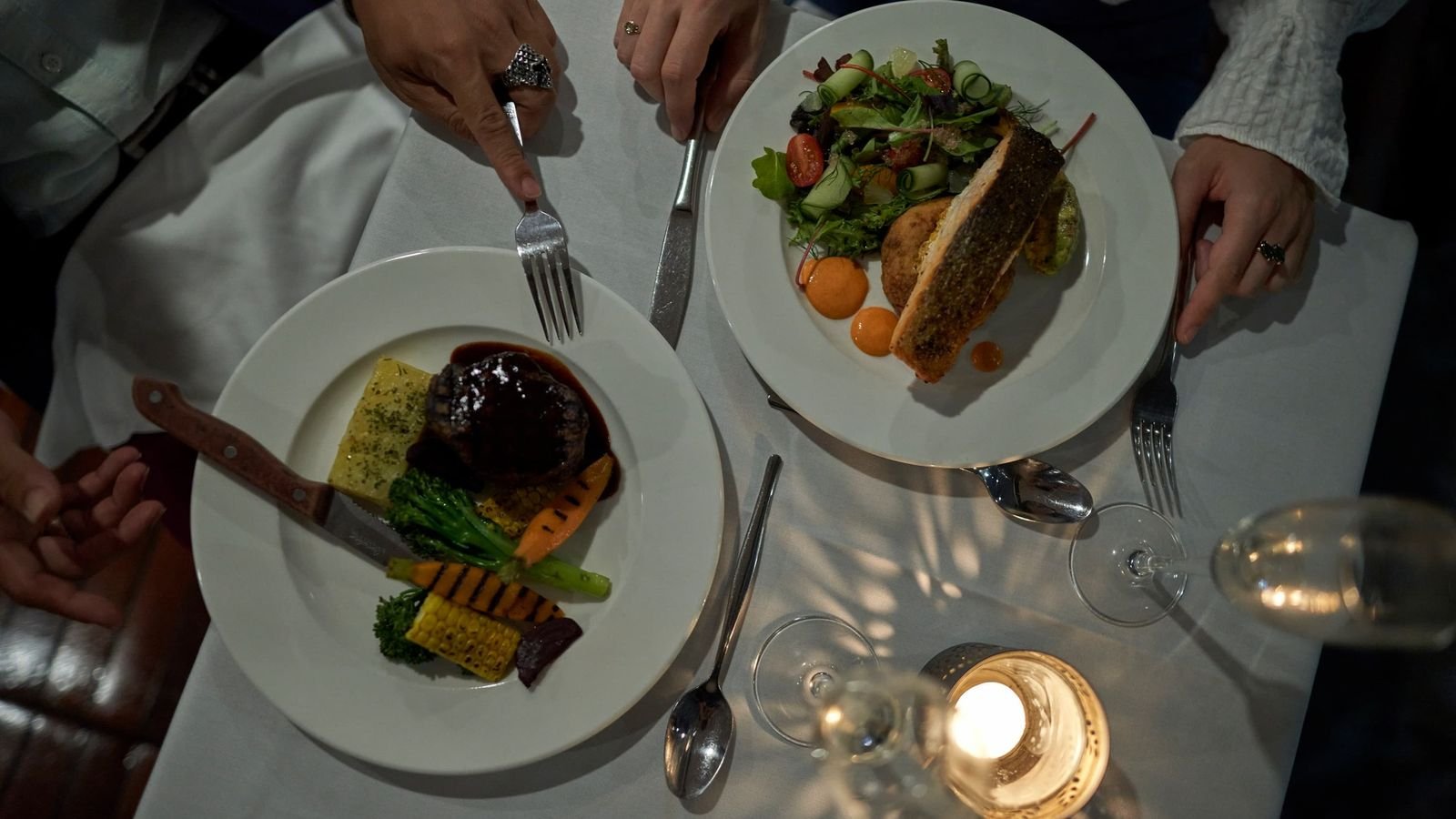 Four-course dinner served aboard the Spirit of Melbourne
