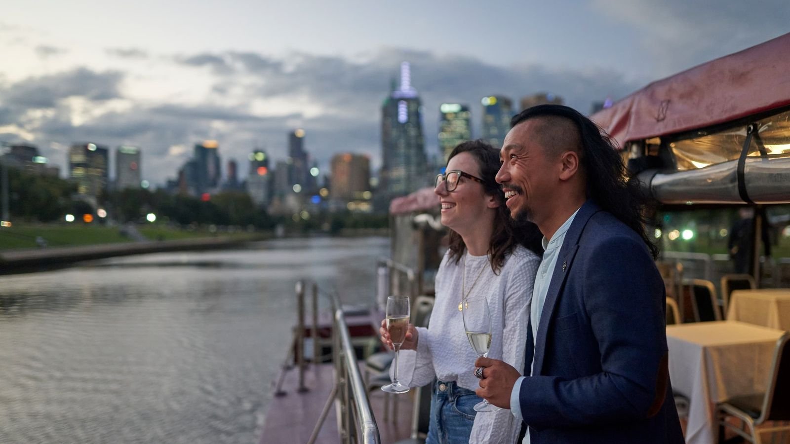 Beverage service and dining experience aboard the Yarra River cruise