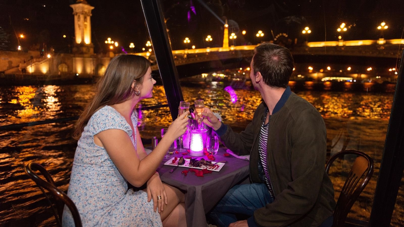 French dinner course served during the Seine River cruise