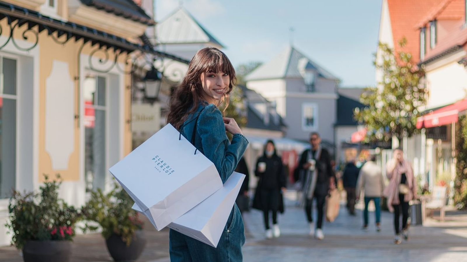 Open-air designer outlet shopping village near Paris