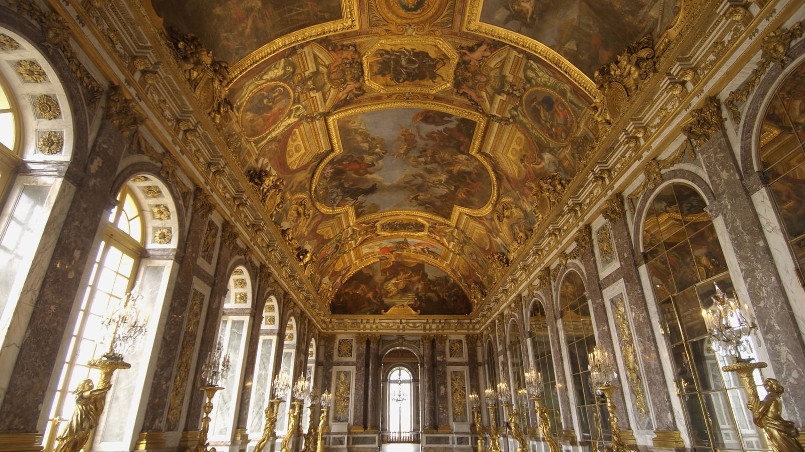 Palace of Versailles exterior facade and Baroque architecture
