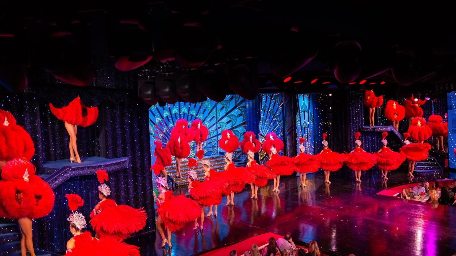 Performers on stage during the Fairy cabaret spectacle