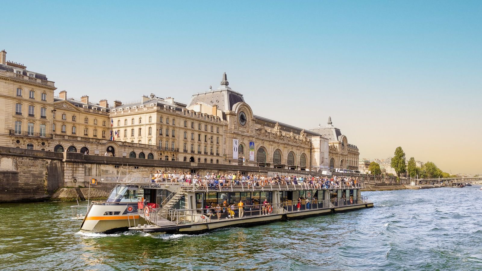 Place de la Concorde viewed from the water on a Paris river cruise