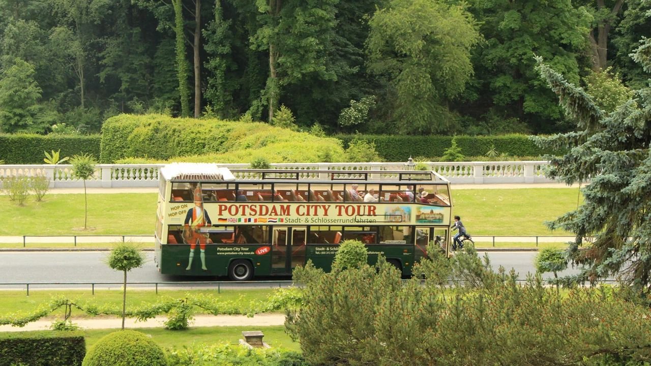City Sightseeing Potsdam double-decker bus on the red route