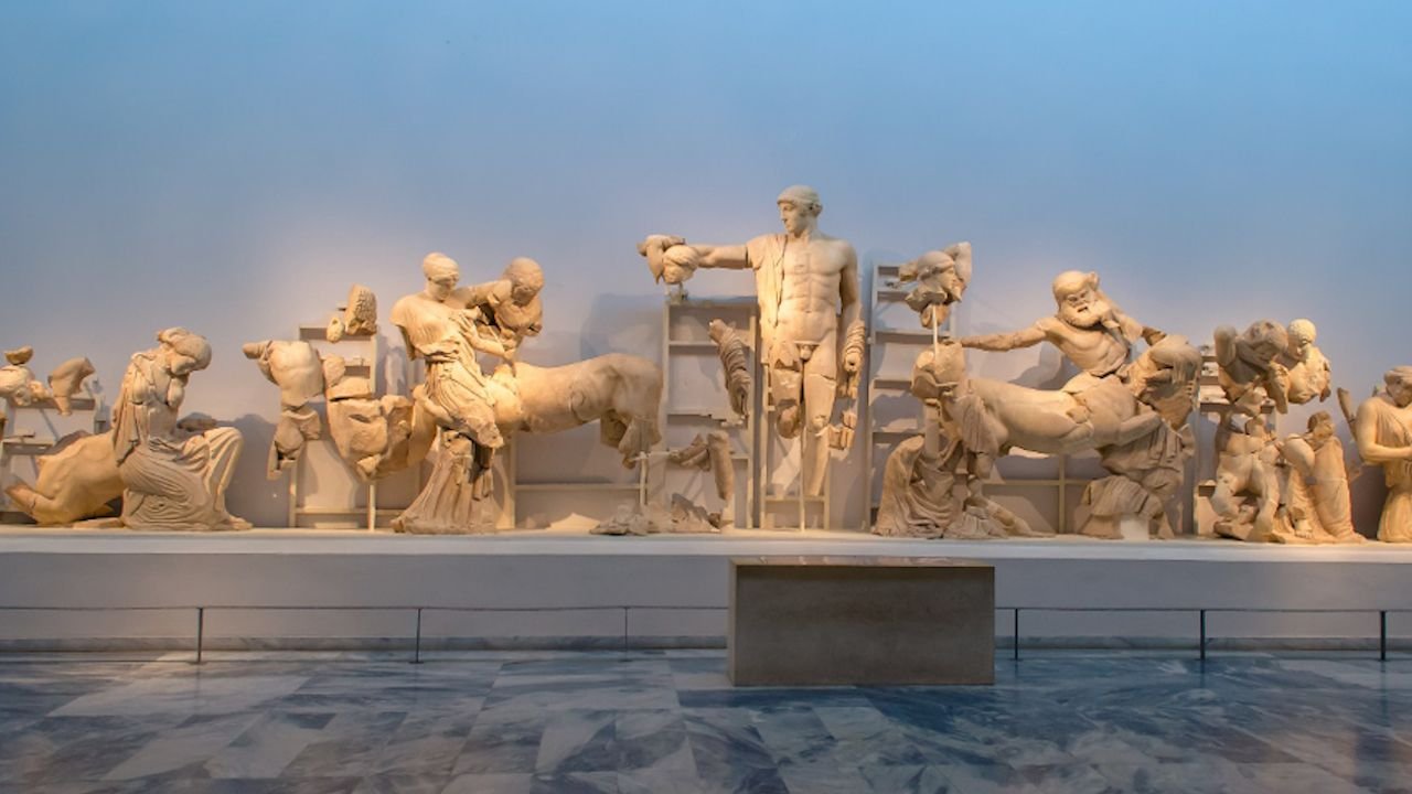 Wrestling school and gymnasium ruins in Ancient Olympia