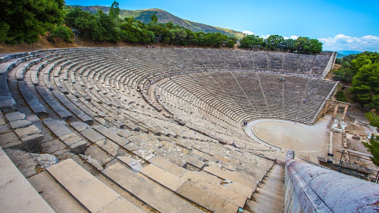 The Treasury of Atreus archaeological site near Mycenae