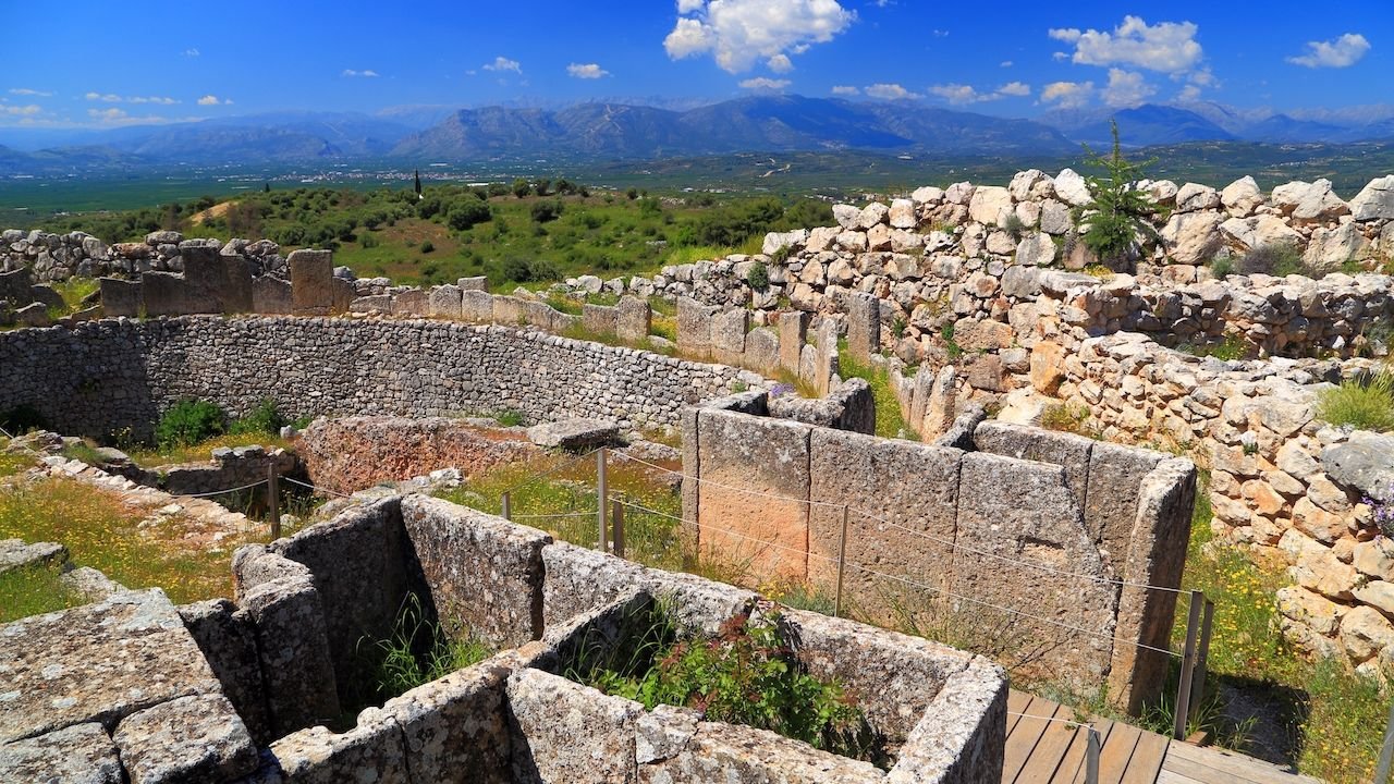 Royal Tombs excavated at ancient Mycenae