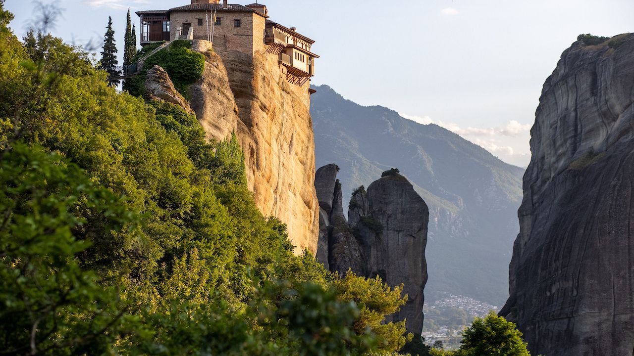Monastery building dating back to the 11th century in Meteora
