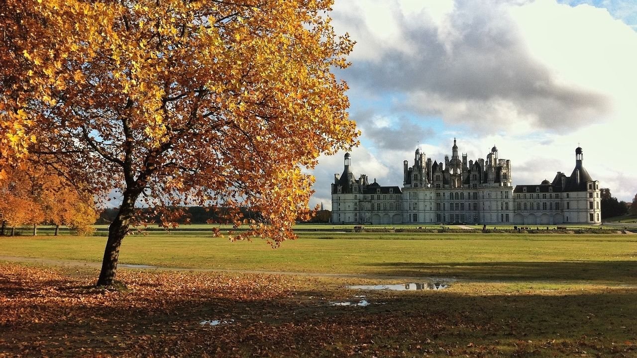 Historic facade of Chateau de Chambord
