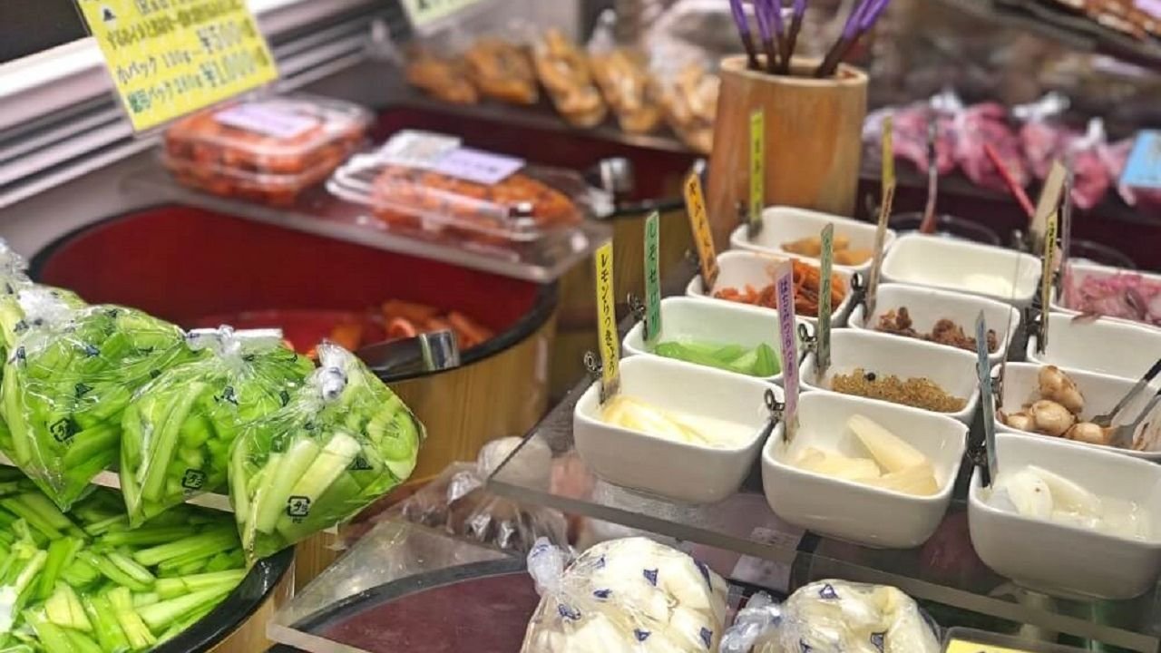 Japanese plum, pickle, and rice cracker tastings