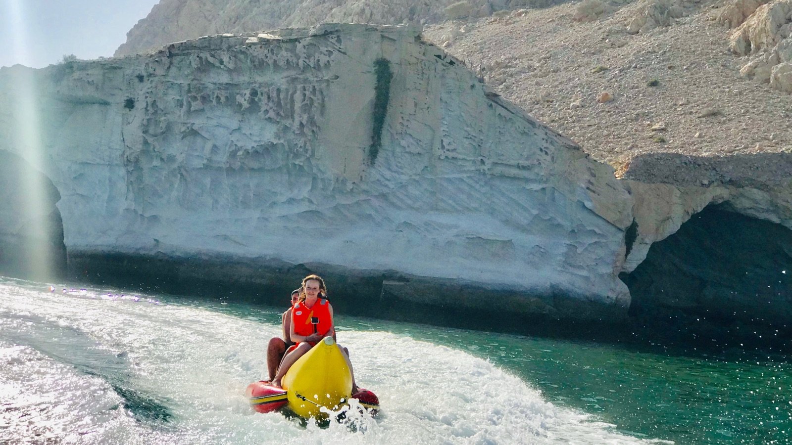 Banana boat ride in Musandam bay