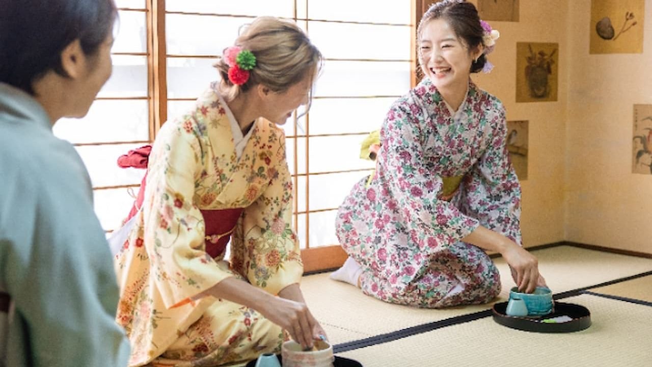 Traditional matcha preparation with a chasen bamboo whisk at Canon Kyoto
