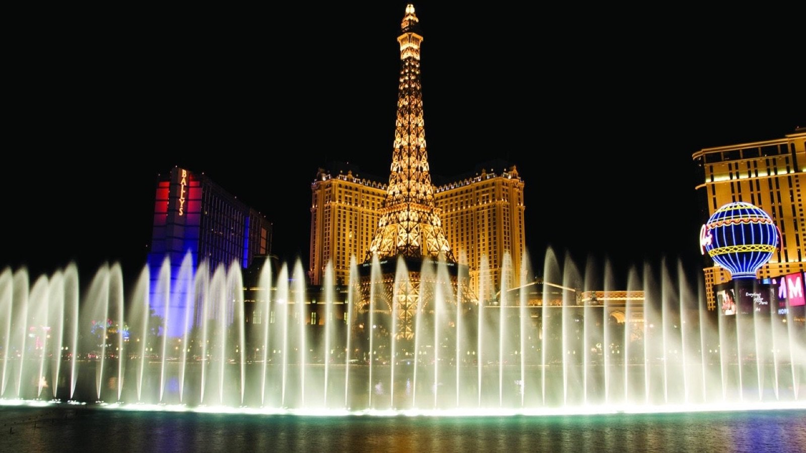 French-themed architecture at Paris Las Vegas viewed from the Eiffel Tower