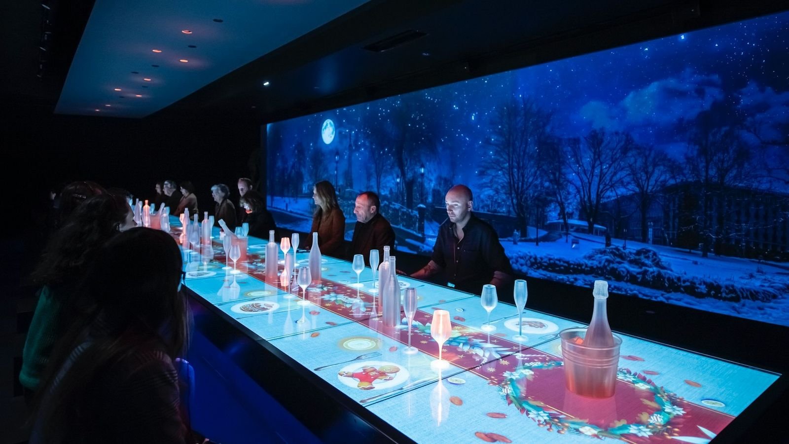 Wine tasting experience area at the Belvedere