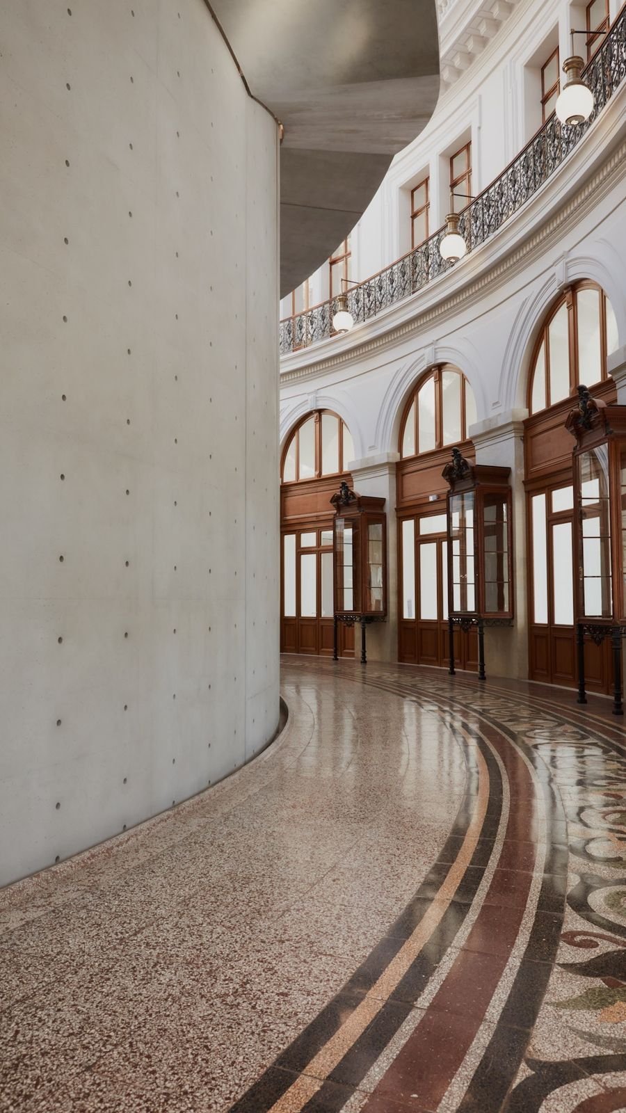 Soaring glass dome over the central rotunda