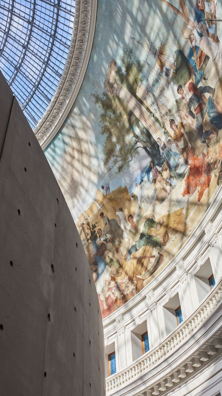 Contemporary art gallery spaces inside Bourse de Commerce