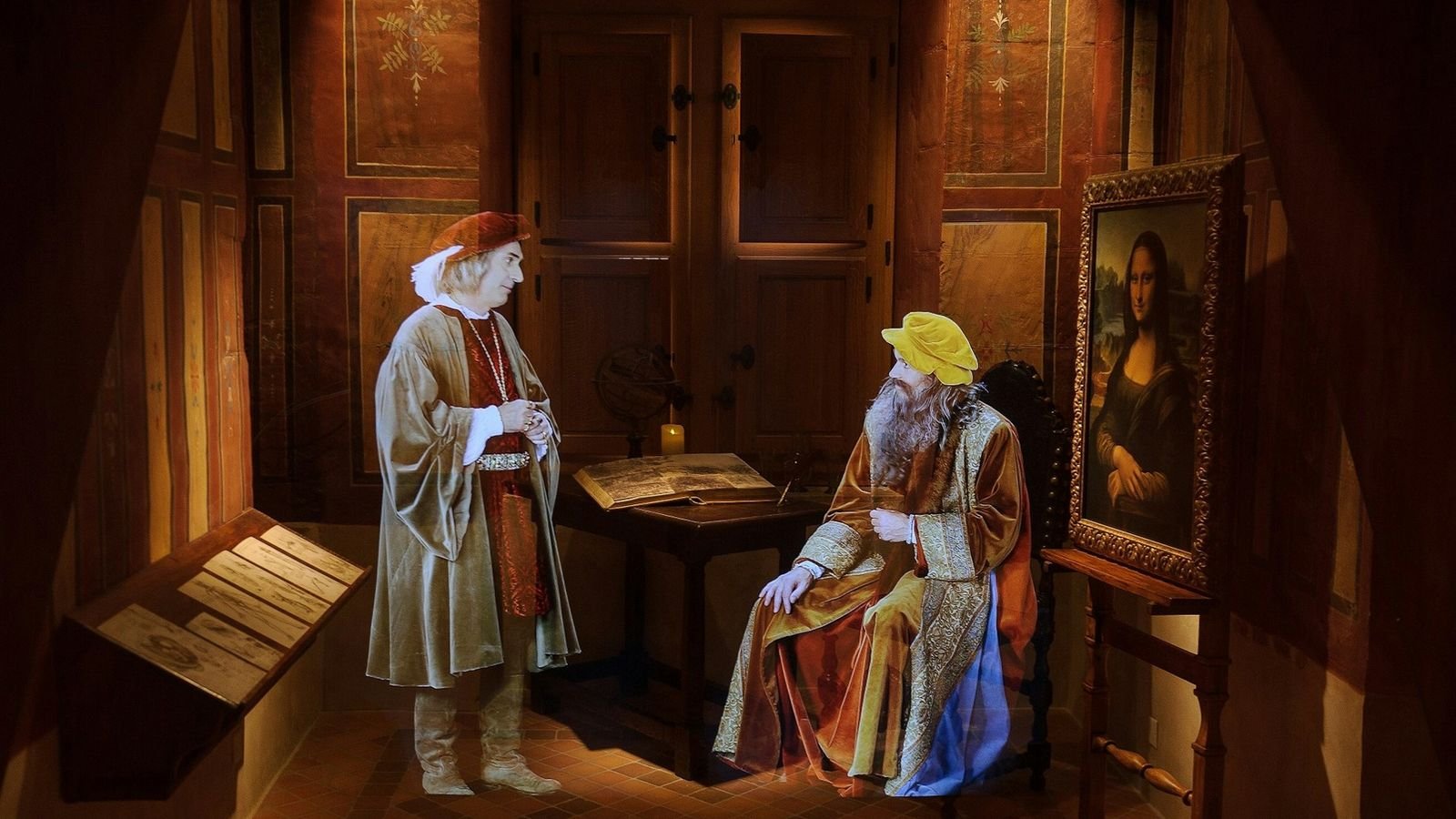 Interactive exhibits in the Leonardo da Vinci engineering gallery