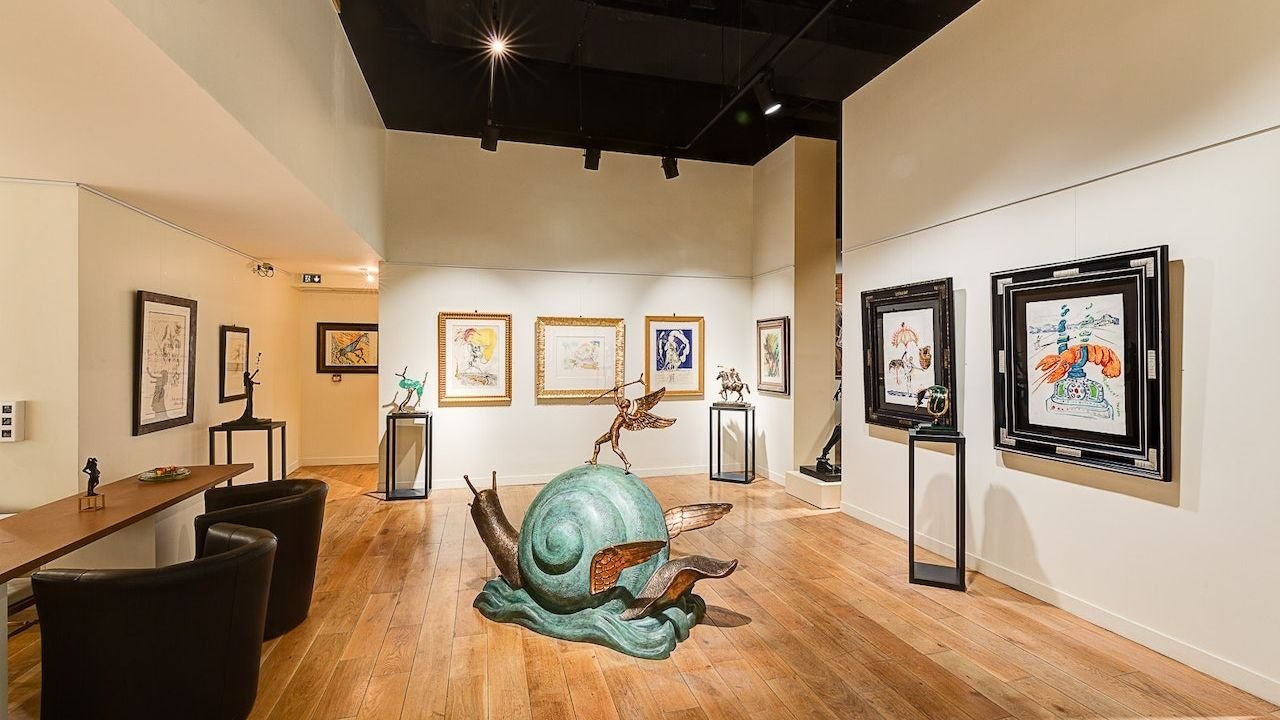 Salvador Dalí surrealist sculptures on display