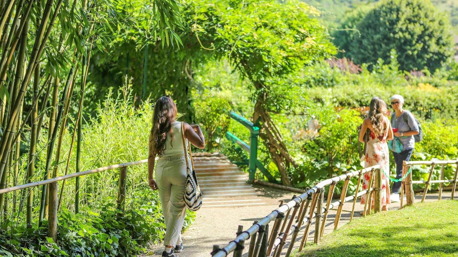 Flower pathways in Claude Monet gardens
