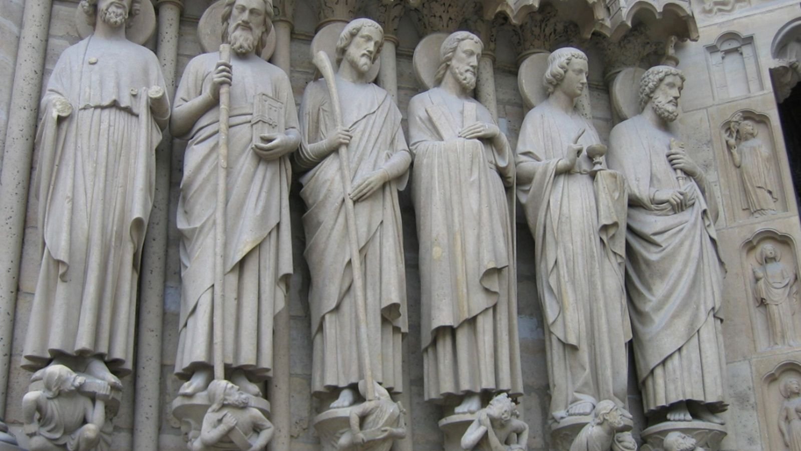Gothic architecture and stone gargoyles of Notre Dame
