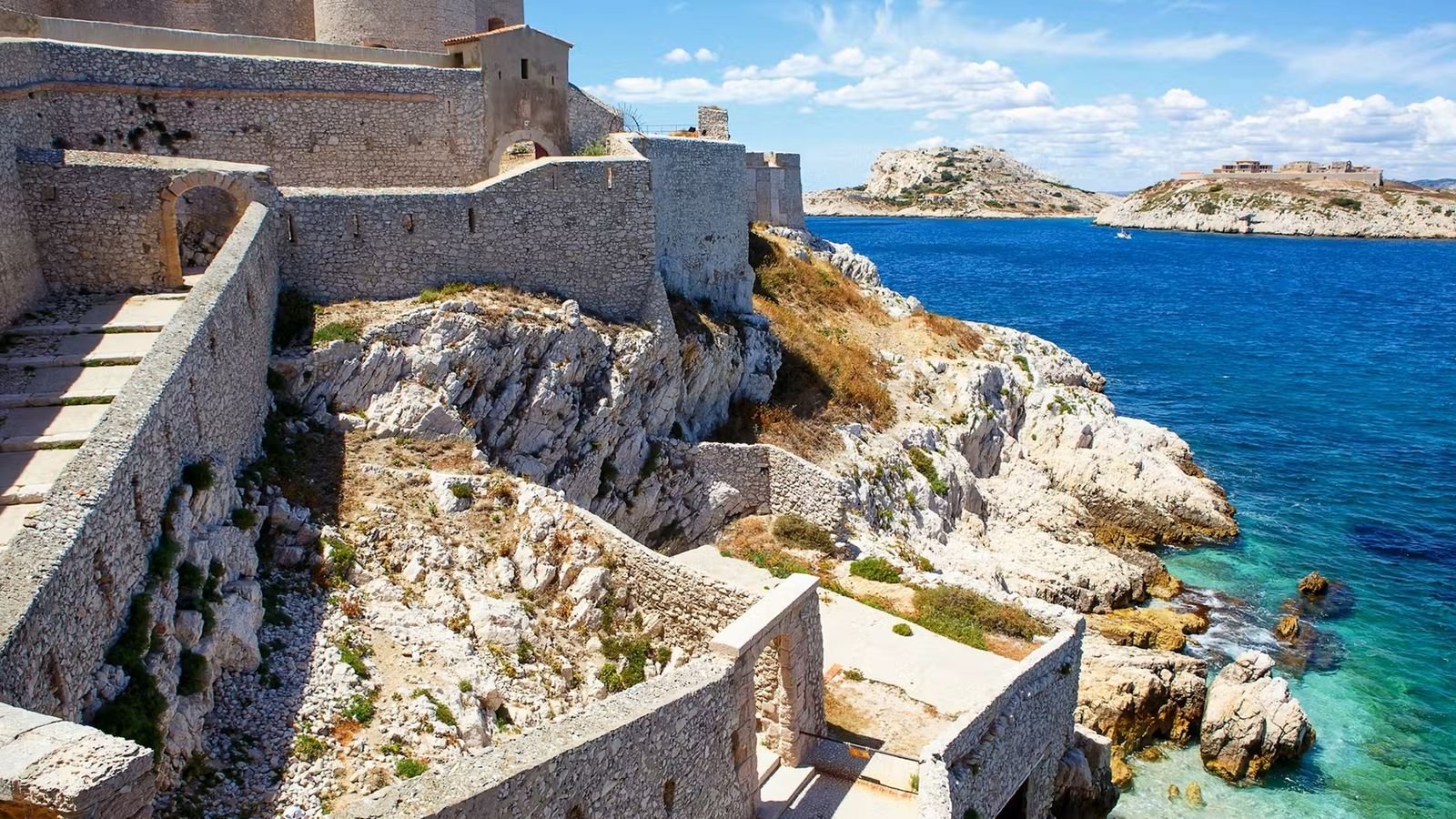 Island view of Château d’If from the water