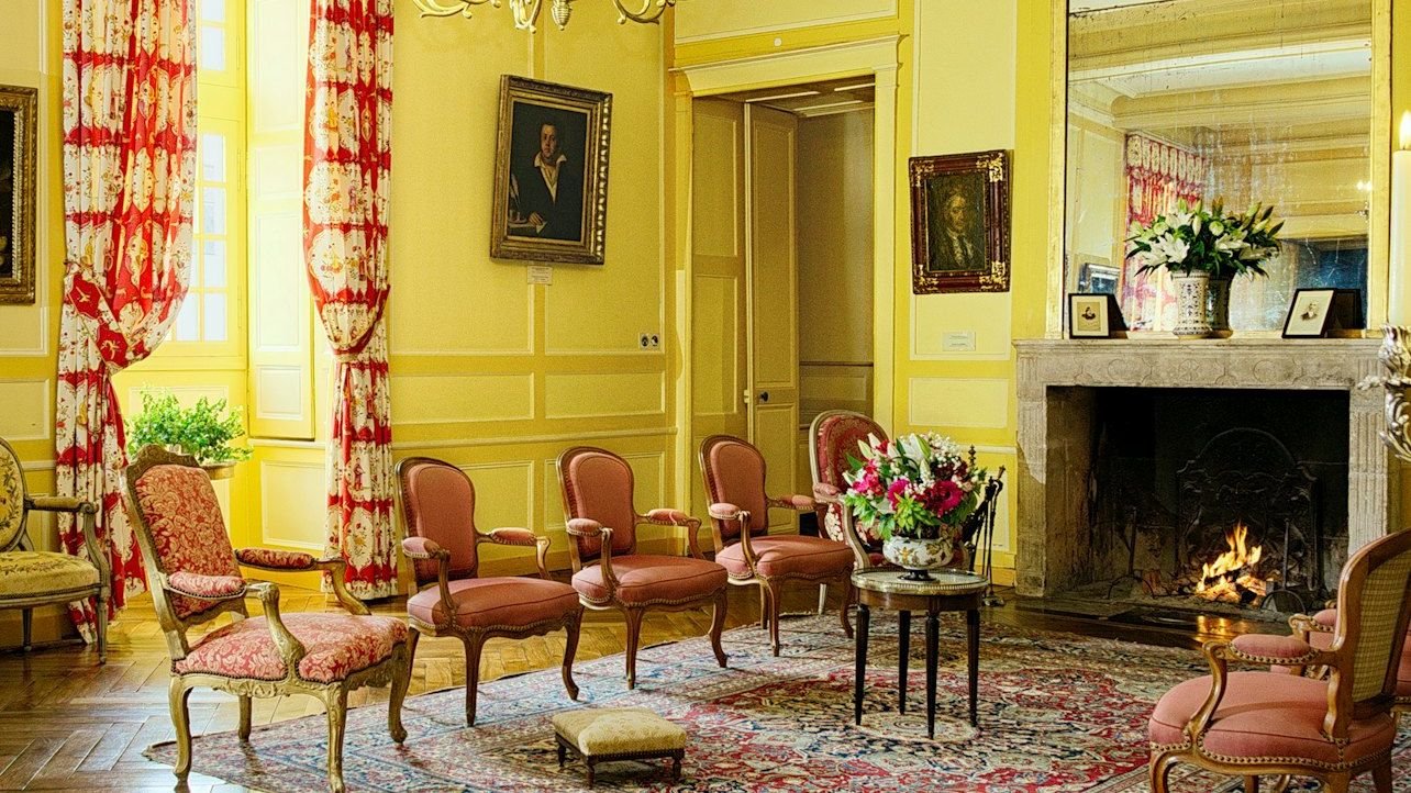 Historic furnished interior rooms inside Château de Villandry