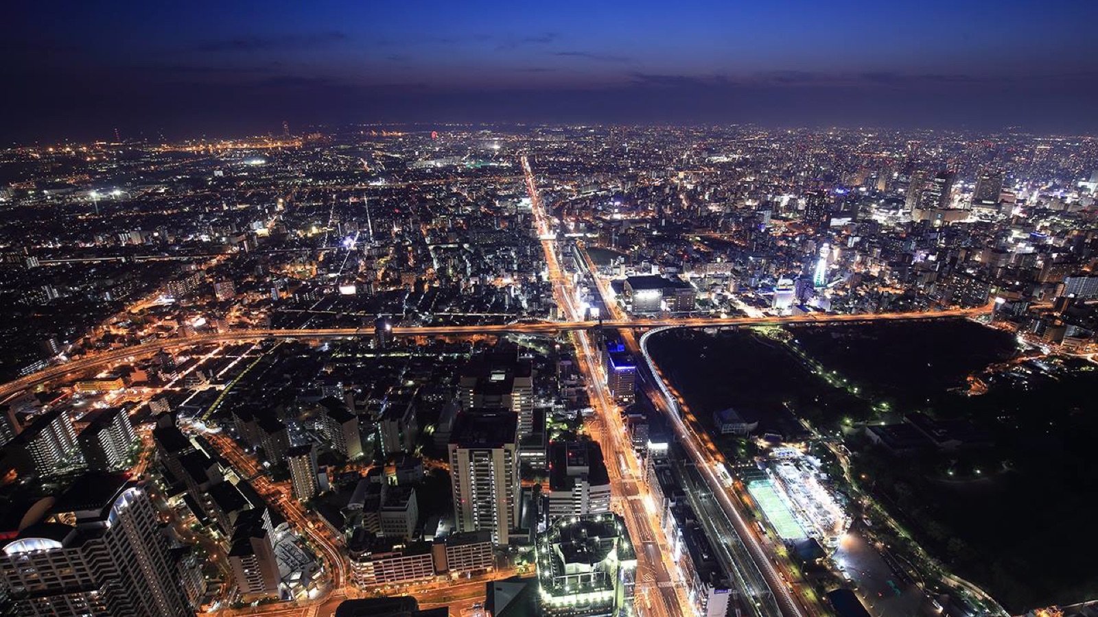 Osaka skyline from Abeno Harukas
