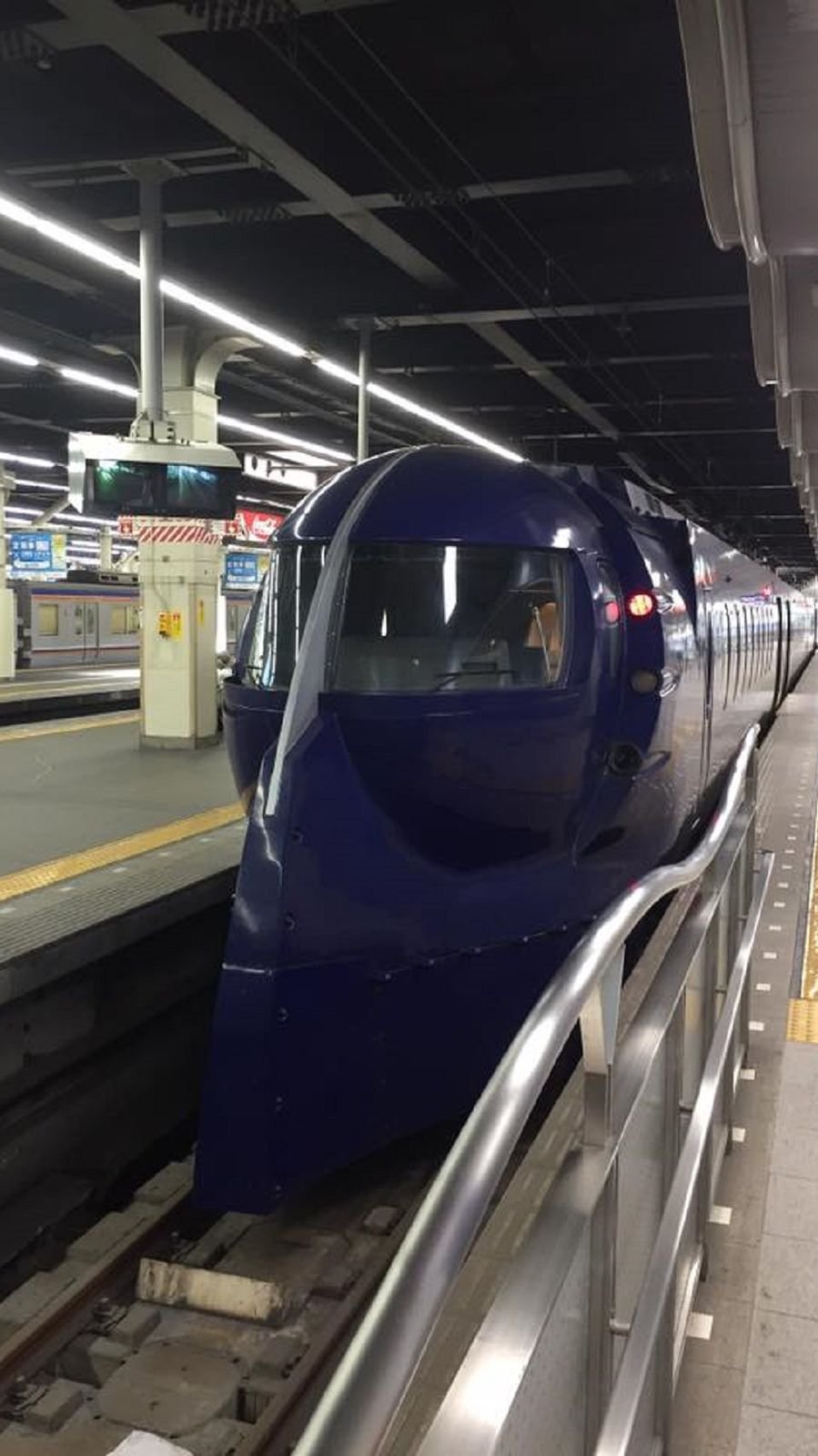 Regular seat interior of the Osaka Rapi:t express train