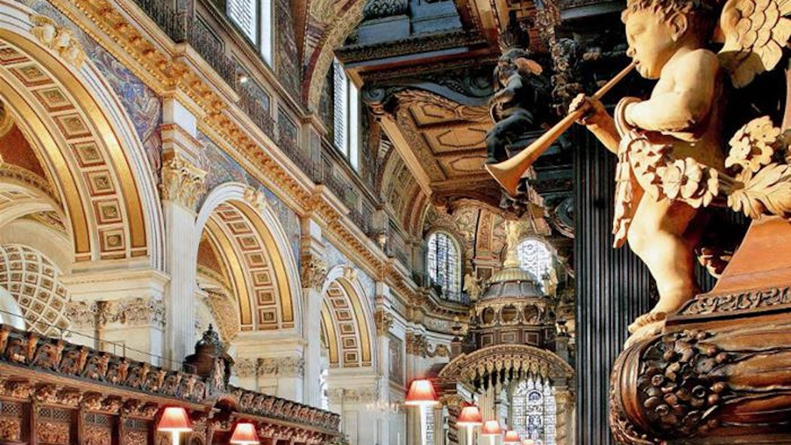 Historic crypt and memorials inside St Paul's Cathedral