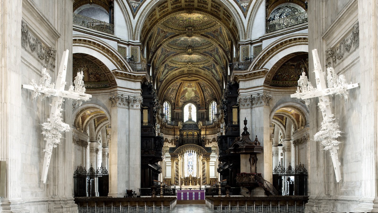 Dome galleries inside St Paul's Cathedral
