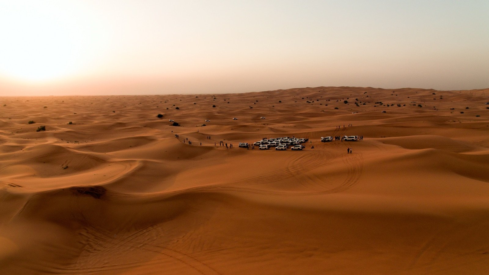 Desert camp with pillows and live stage