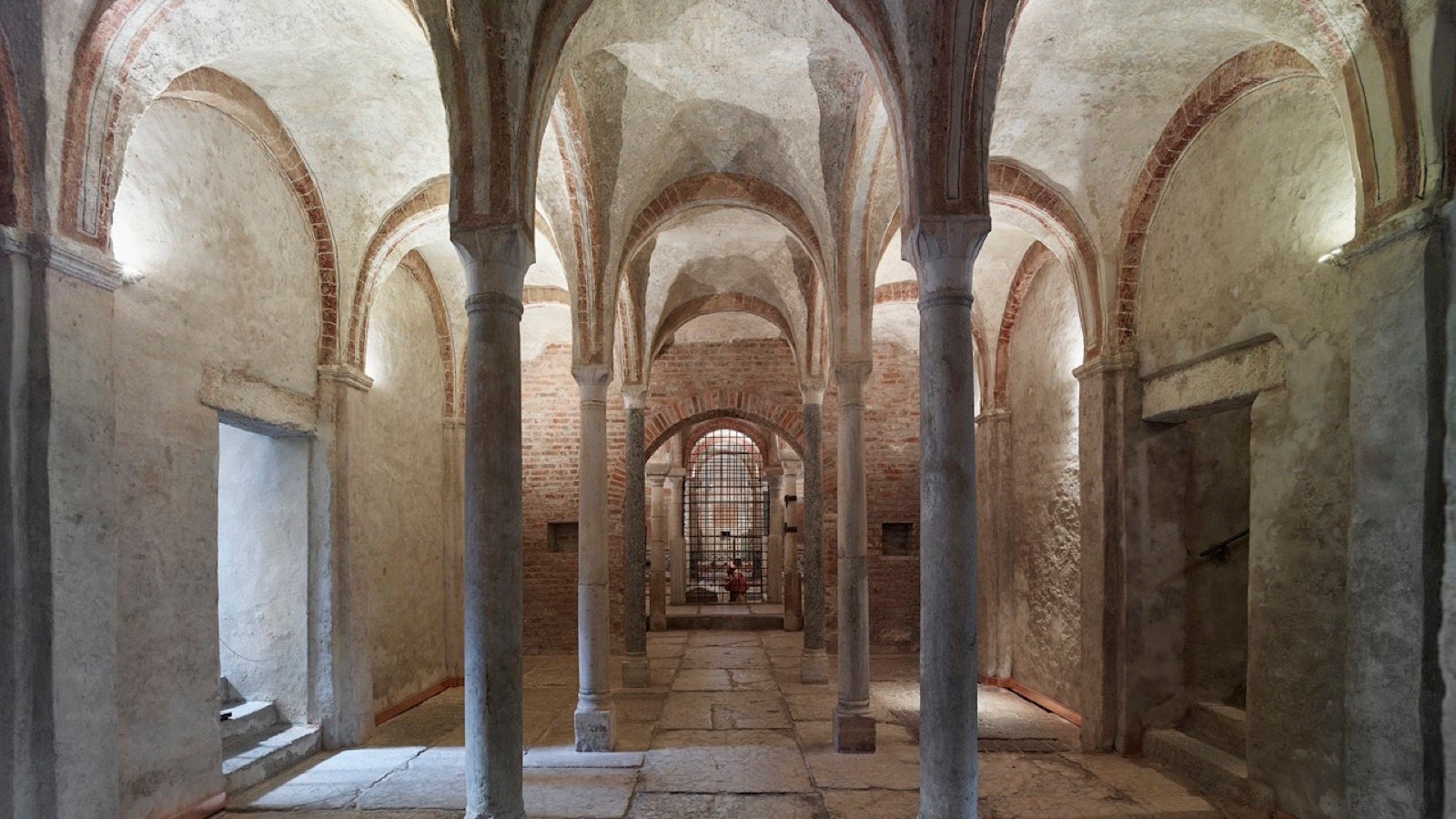Exterior view of Pinacoteca Ambrosiana Art Gallery in Milan