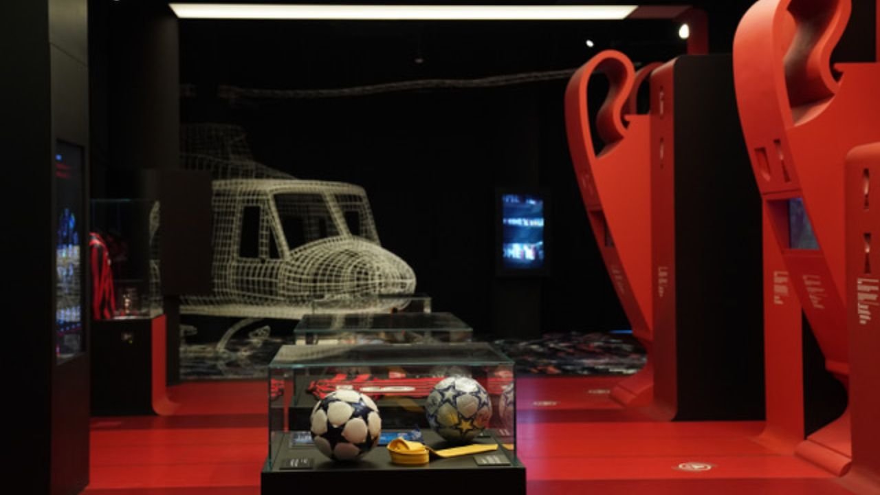 Exterior of the modern Casa Milan headquarters complex