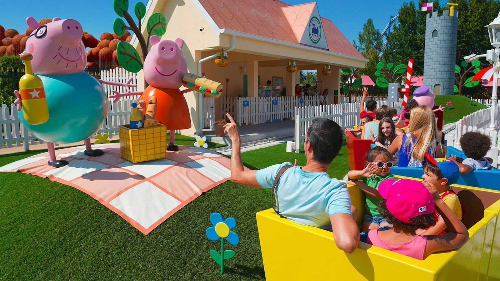Gardaland theme park grounds near Lake Garda