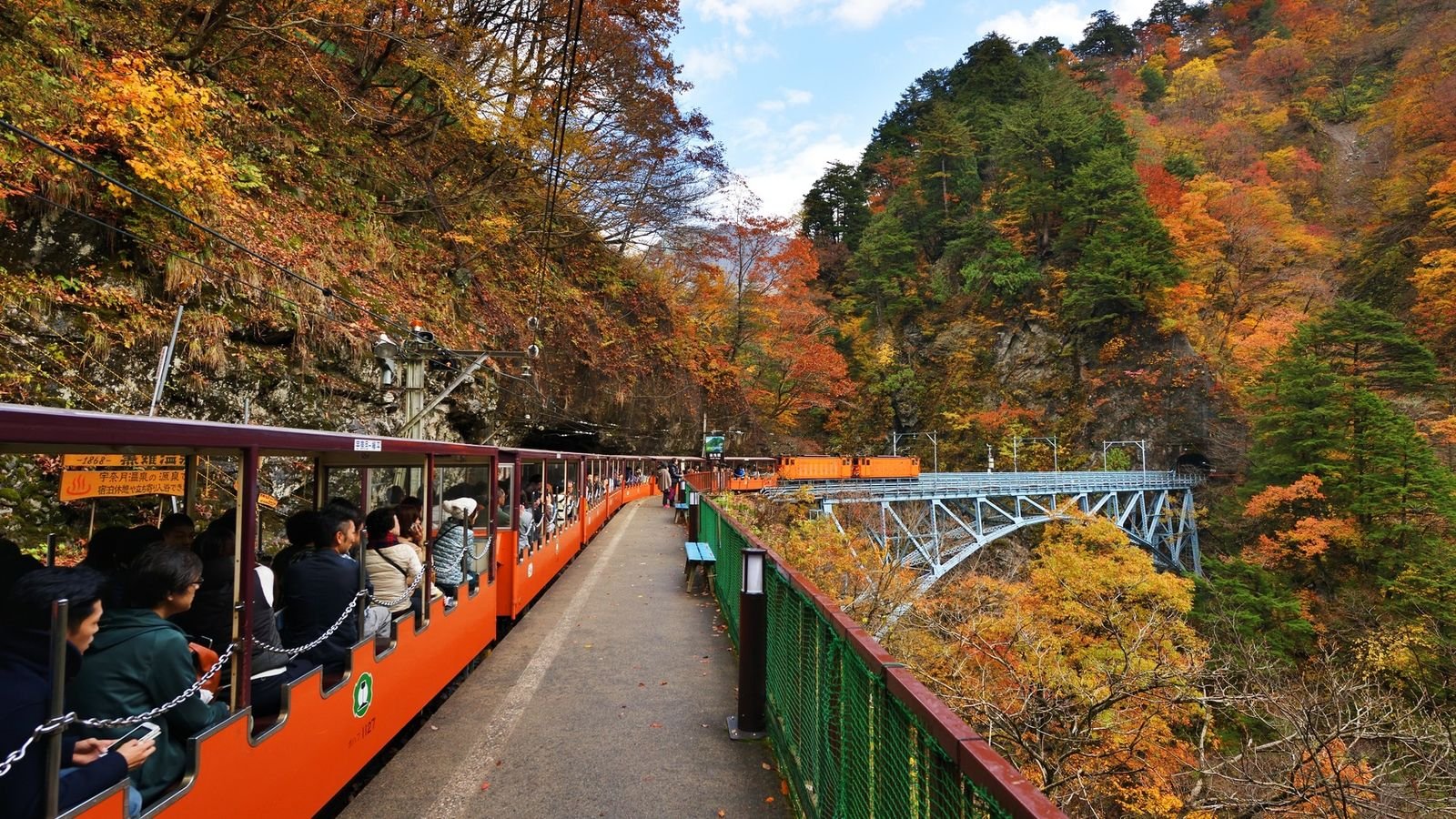 Tranquil river waters viewed from Kurobe Gorge Railway