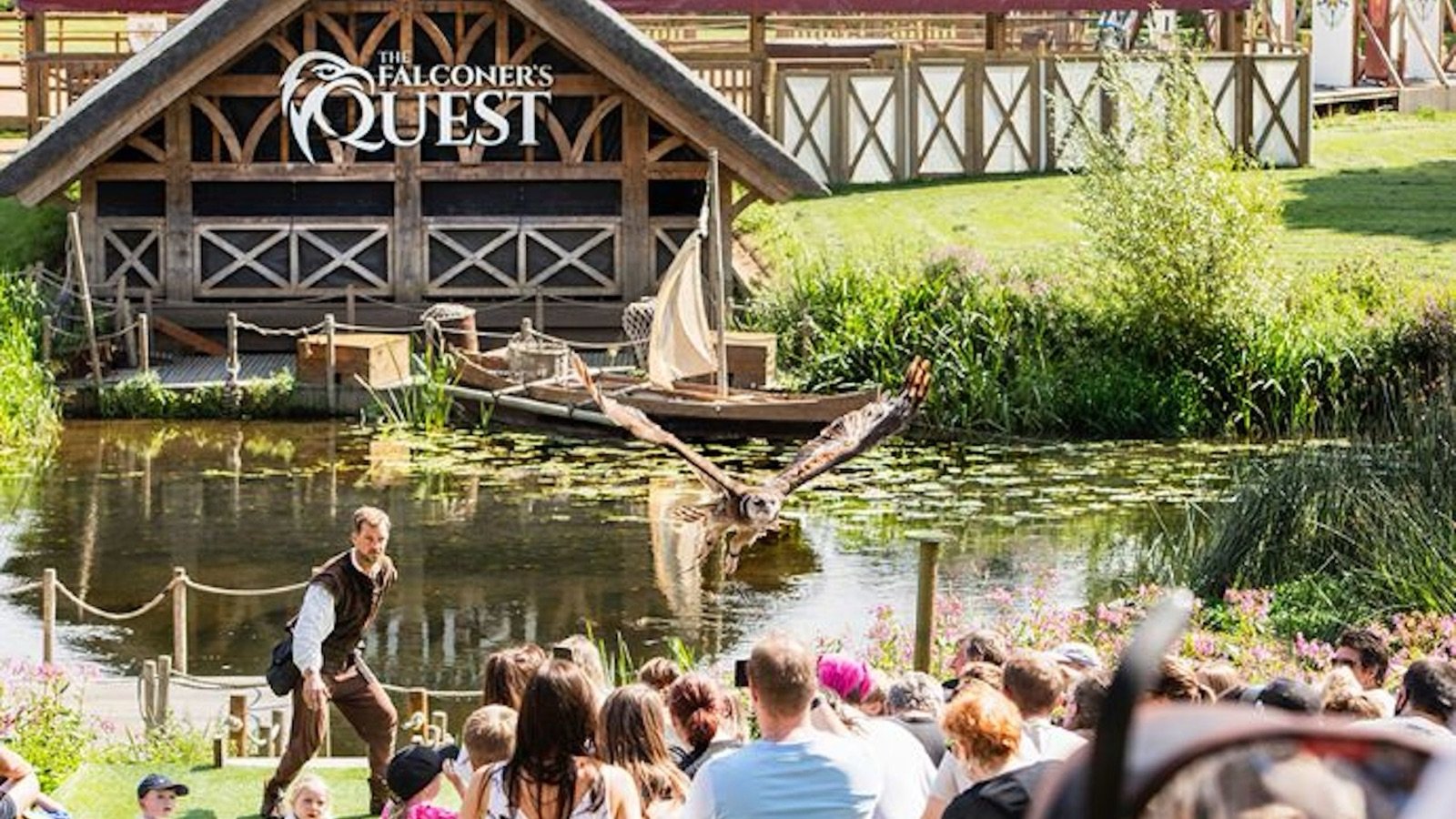 The Horrible Histories Maze entrance and pathways at Warwick Castle