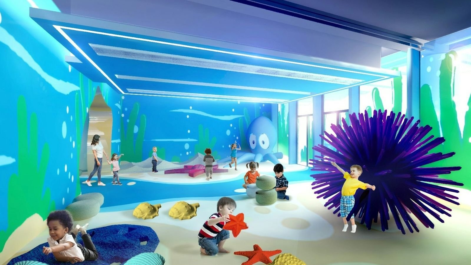 Interactive hearing exhibit room at The City of Children and Youth