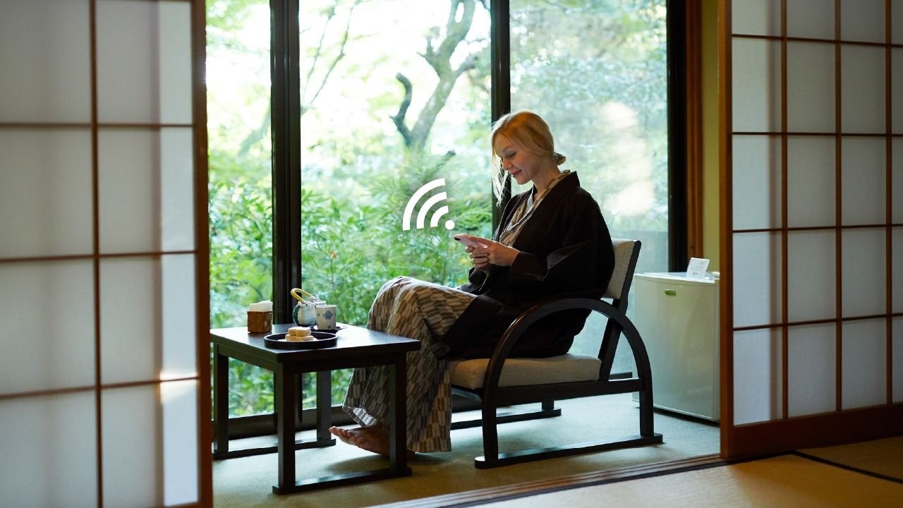 New Chitose Airport counter for pocket WiFi collection