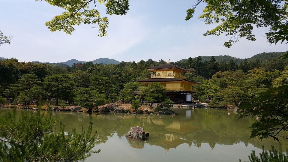 Traditional Japanese gate at Nijo Castle UNESCO World Heritage Site