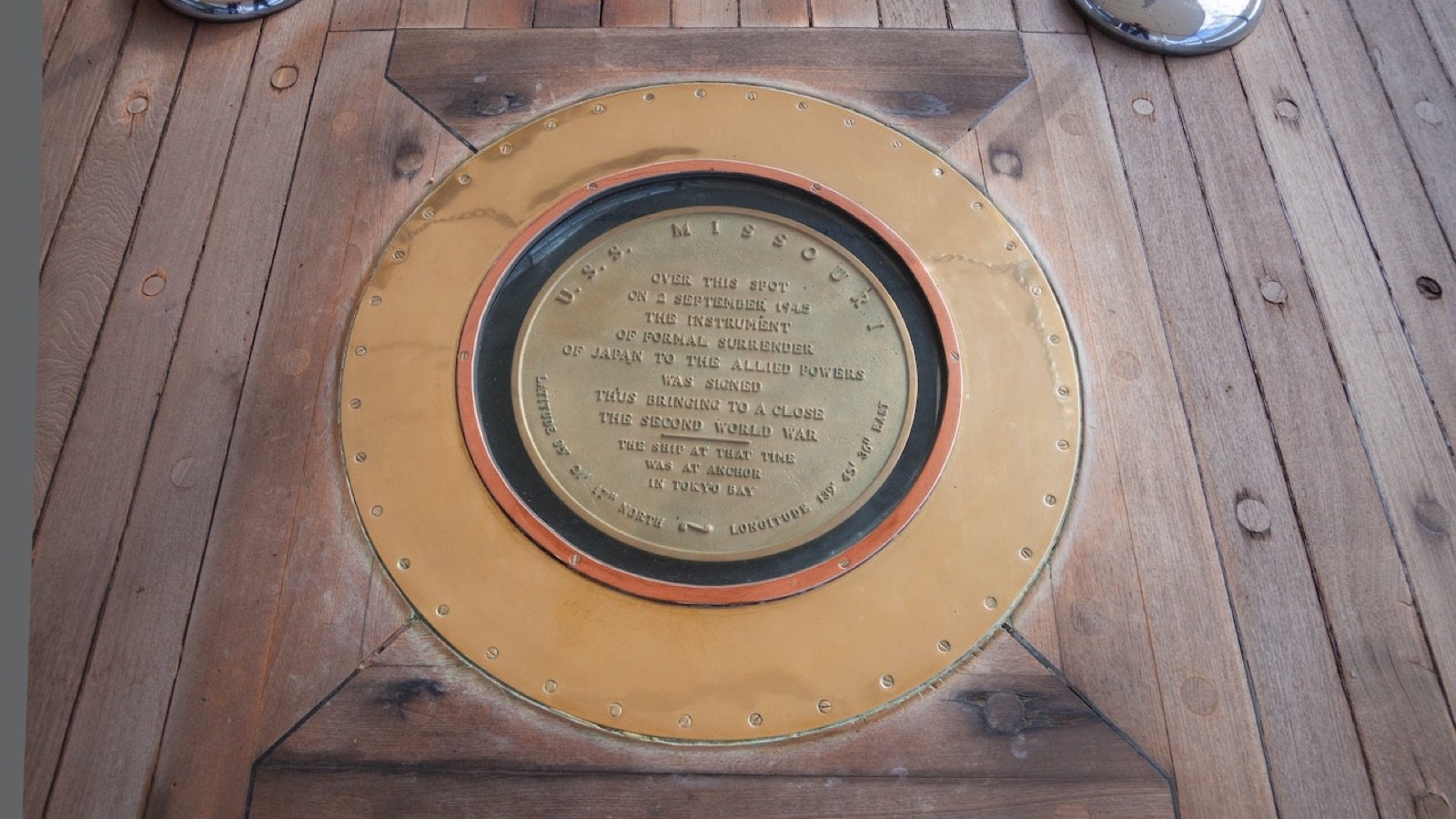World War II surrender site aboard the Battleship Missouri